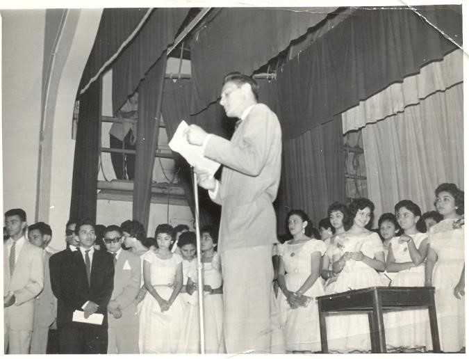 César Ramón González Rosado ofrece un Discurso en representación de la generación 1959.