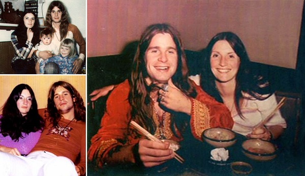 Ozzy Osbourne y su primera esposa Thelma, de quien terminaría divorciándose años después.