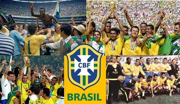 Ninguna selección en el mundo ha ganado más que la de Brasil, monarca en Suecia 1958, Chile 1962, México 1970, Estados Unidos 1994 y Corea-Japón 2002.