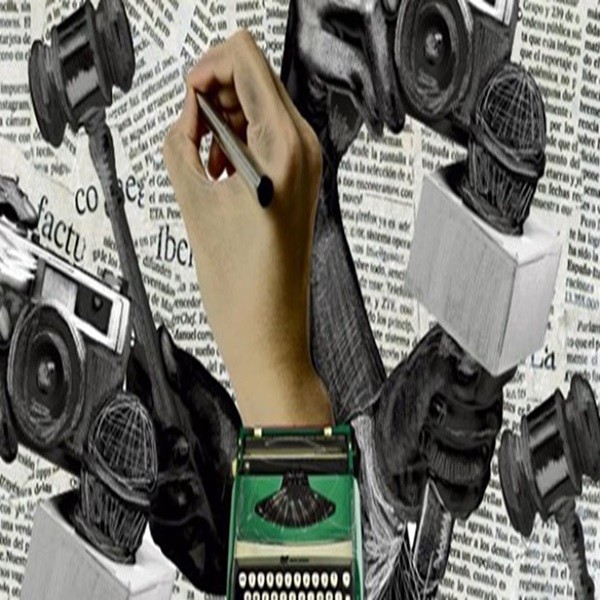 En la tribuna de la prensa