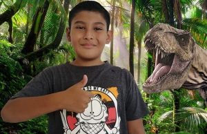 Un niño cazador de dinosaurios